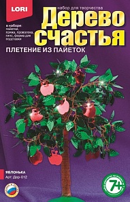 Набор для плетения из пайеток из серии Дерево счастья – Яблонька (Лори, Дер-012)